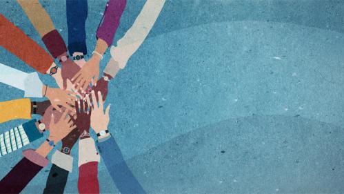 Diverse hands - allyship