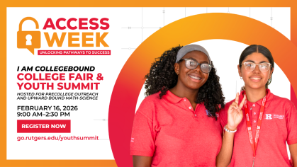 Decorative event banner featuring Access Week branding
